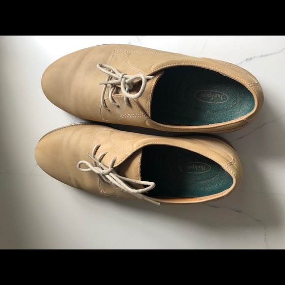 NWOT Men’s rockport tan shoes w/laces - size 12w - Picture 5 of 8
